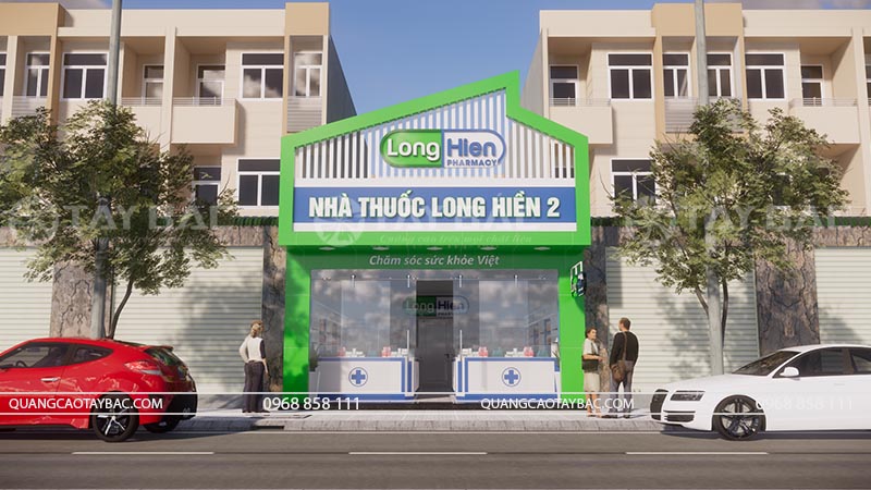 Biển hiệu nhà thuốc Long Hiền