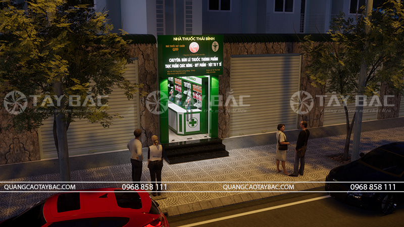 Biển hiệu nhà thuốc Thái Bình