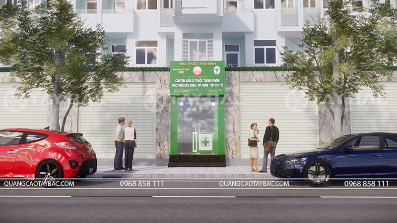 Biển hiệu nhà thuốc Thái Bình