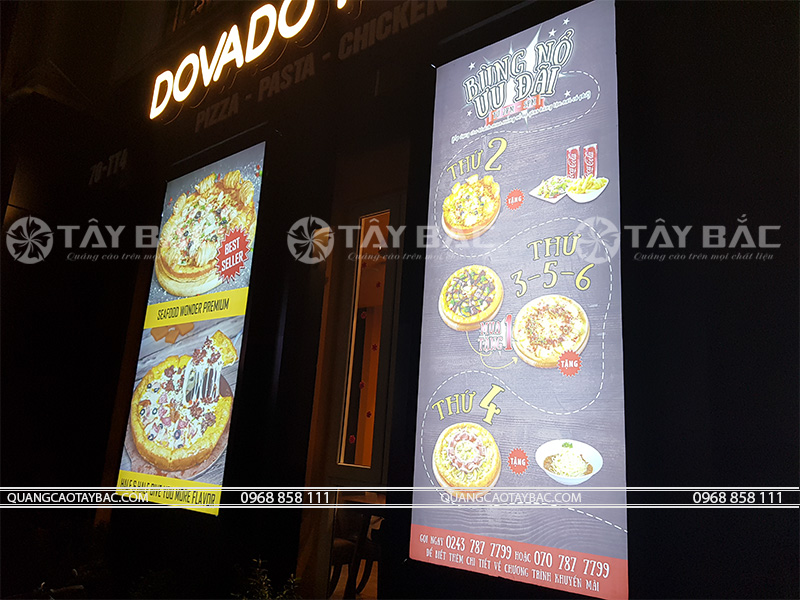Biển hộp đèn menu món ăn