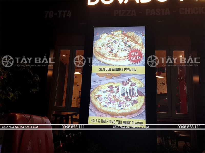 Biển hộp đèn menu món ăn