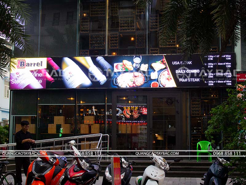 Biển họp đèn quảng cáo nhà hàng