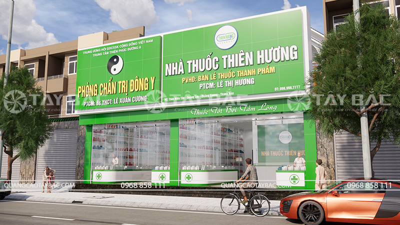 Biển hiệu nhà thuốc Thiên Hương