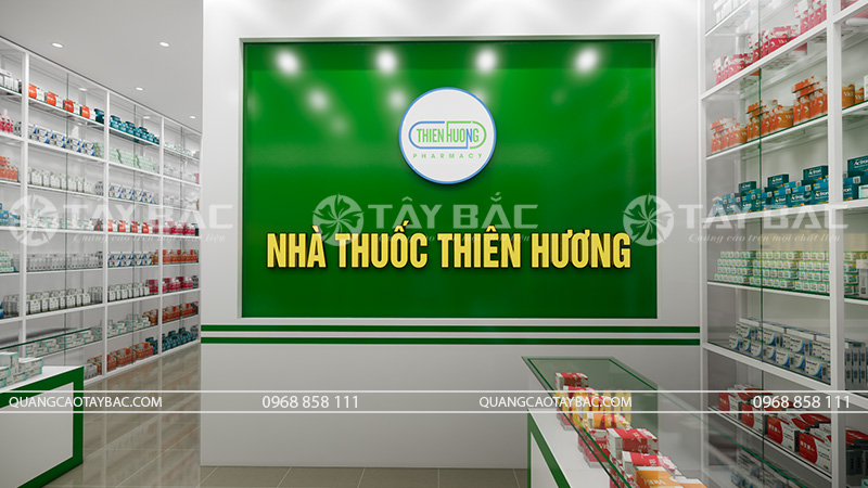 Biển hiệu nhà thuốc Thiên Hương