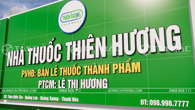 Biển hiệu nhà thuốc Thiên Hương