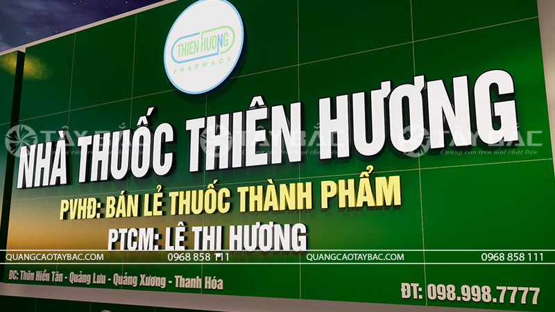 Biển hiệu nhà thuốc Thiên Hương