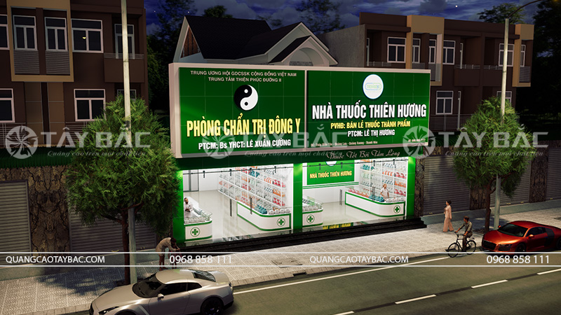 Biển hiệu nhà thuốc Thiên Hương