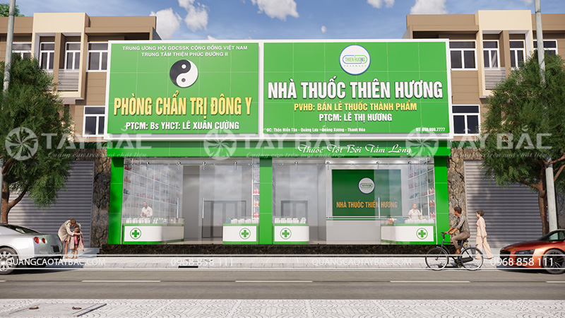 Biển hiệu nhà thuốc Thiên Hương