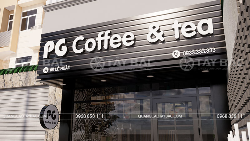 Thiết kế biển hiệu coffee PG