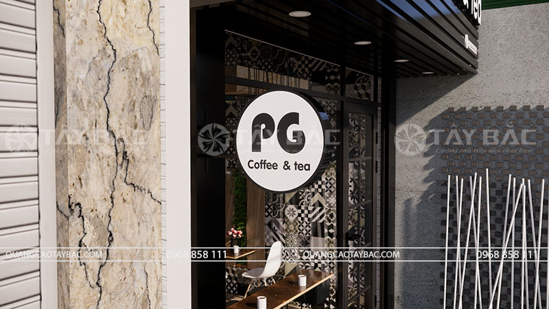 Thiết kế biển hiệu coffee PG