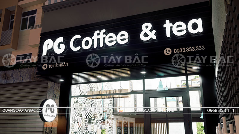 Thiết kế biển hiệu coffee PG