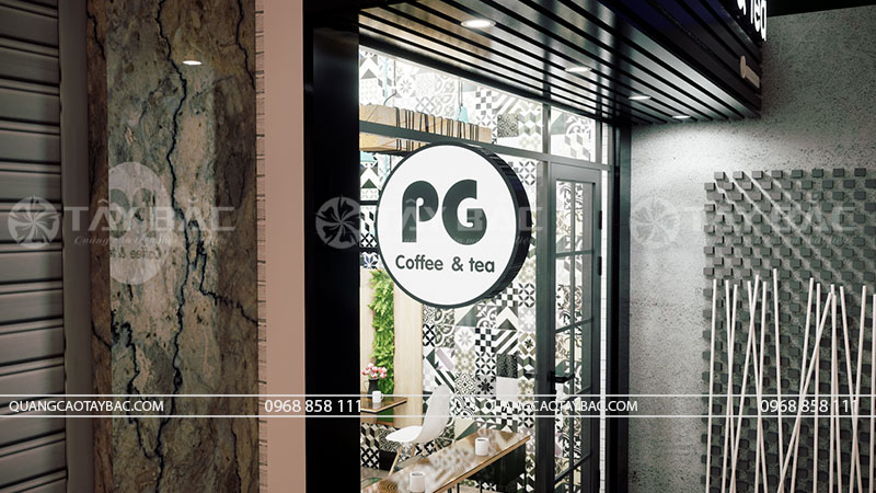 Thiết kế biển hiệu coffee PG