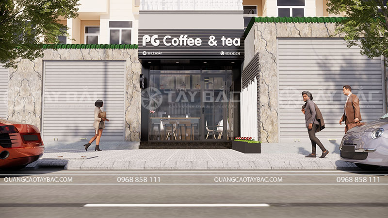 Thiết kế biển hiệu coffee PG