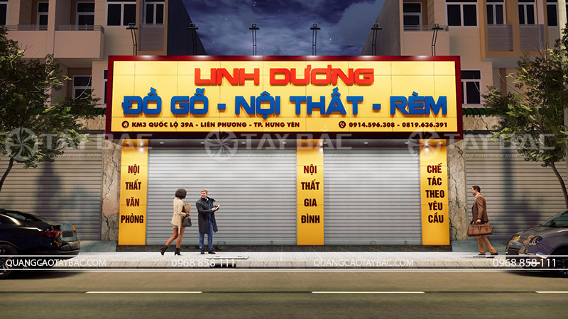 Biển hiệu đồ gỗ nội thất Linh Dương