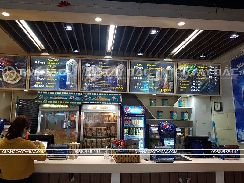 biển hộp đèn menu mica