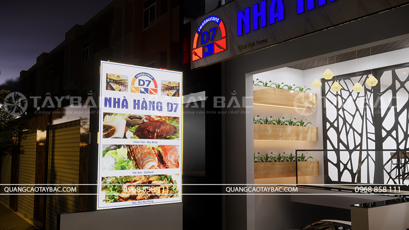 Biển quảng cáo nhà hàng D7