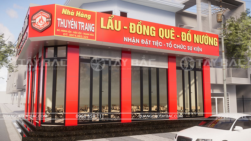 Biển hiệu lẩu nướng Thuyên Trang