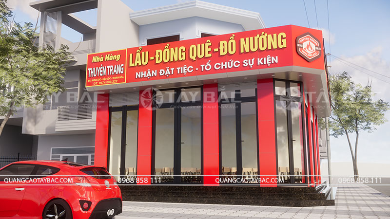 Biển hiệu lẩu nướng Thuyên Trang