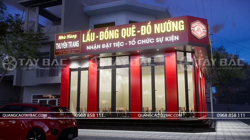 Biển hiệu lẩu nướng Thuyên Trang