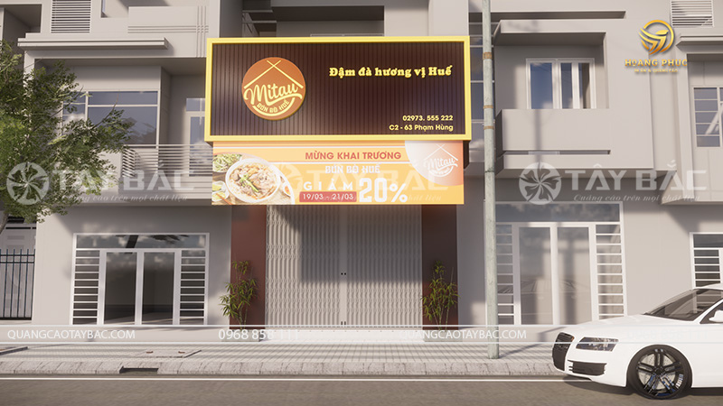 Biển quảng cáo nhà hàng Mitau