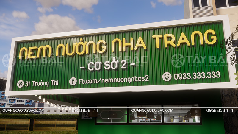 Biển hiệu nem nướng Nha Trang