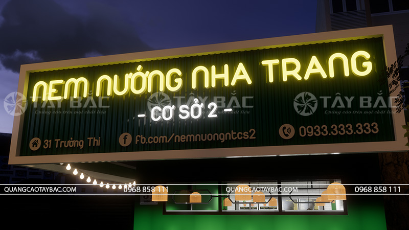 Biển hiệu nem nướng Nha Trang