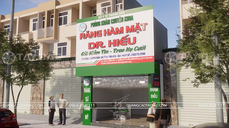 Biển hiệu nha khoa Dr Hiếu- phòng khám nha khoa