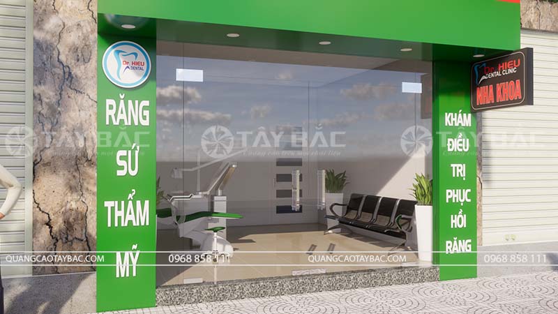 Biển hiệu nha khoa Dr Hiếu- phòng khám nha khoa