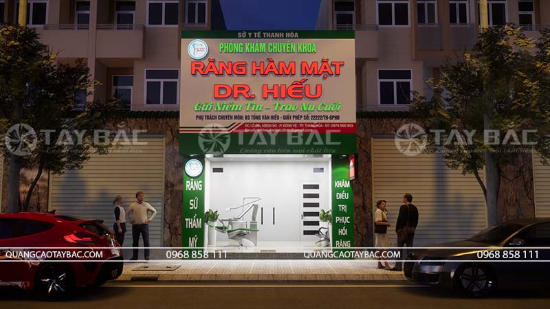 Biển hiệu nha khoa Dr Hiếu- phòng khám nha khoa