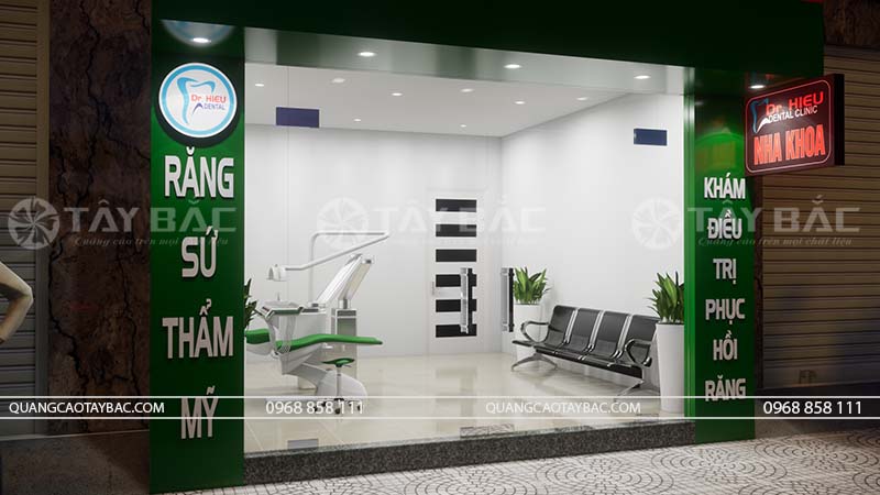 Biển hiệu nha khoa Dr Hiếu- phòng khám nha khoa