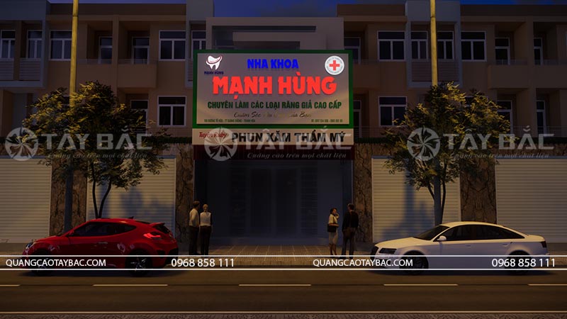 Biển hiệu nha khoa Mạnh Hùng