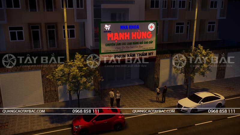 Biển hiệu nha khoa Mạnh Hùng