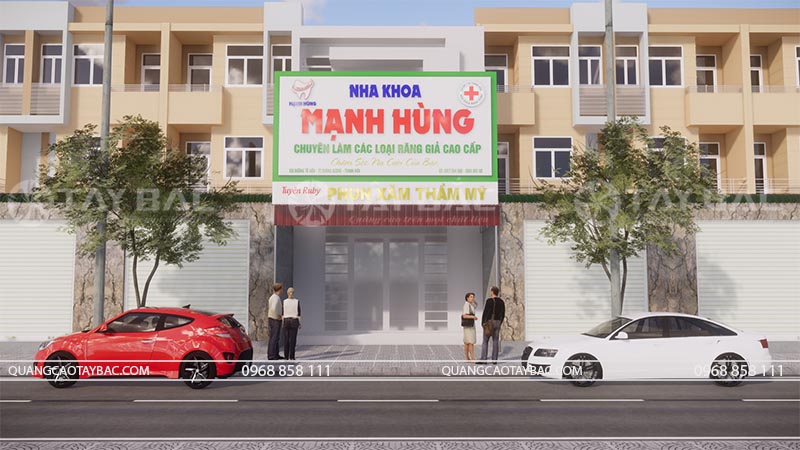 Biển hiệu nha khoa Mạnh Hùng