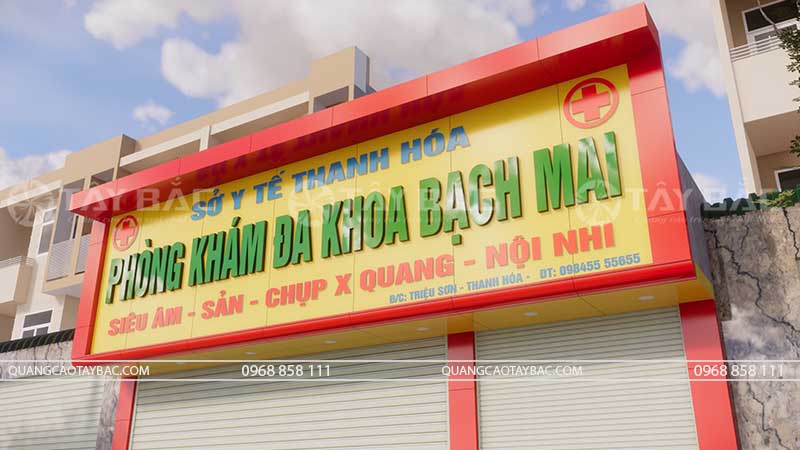 Biển hiệu phòng khám Bạch Mai