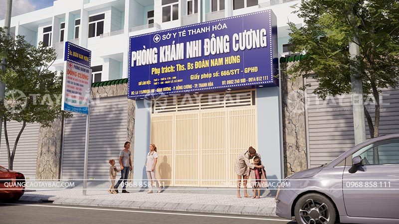 Biển quảng cáo phòng khám nhi Đông Cương