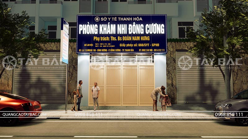 Biển quảng cáo phòng khám nhi Đông Cương