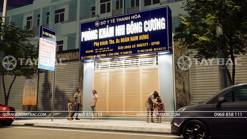 Biển quảng cáo phòng khám nhi Đông Cương