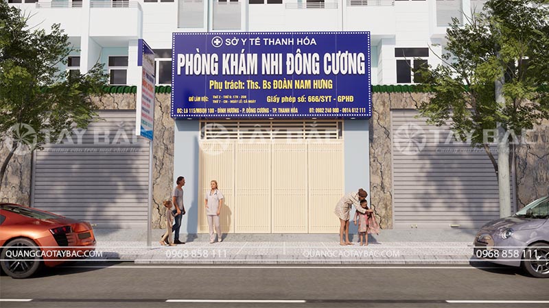 Biển quảng cáo phòng khám nhi Đông Cương
