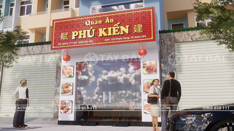 Biển hiệu quán ăn Phú Kiến-Món ăn Trung Hoa