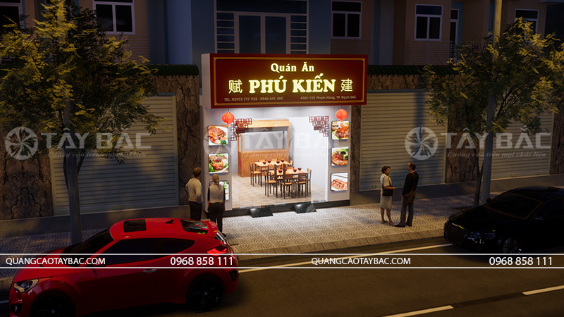 Biển hiệu quán ăn Phú Kiến-Món ăn Trung Hoa