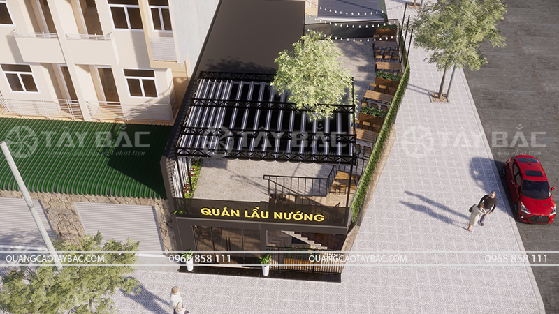 Biển quảng cáo quán lẩu nướng