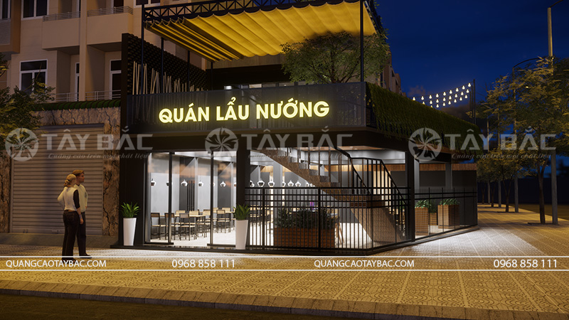 Biển quảng cáo quán lẩu nướng