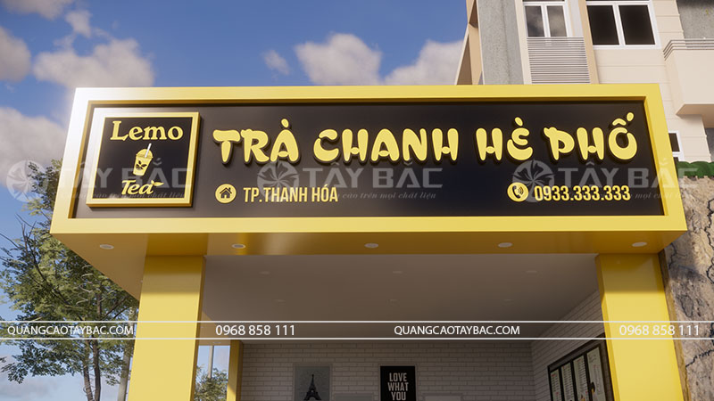 Biển hiệu trà chanh hè phố-Món ngon đường phố.