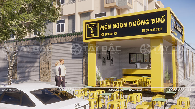 Biển hiệu trà chanh hè phố-Món ngon đường phố.
