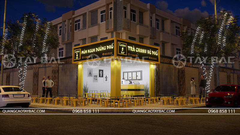 Biển hiệu trà chanh hè phố-Món ngon đường phố.