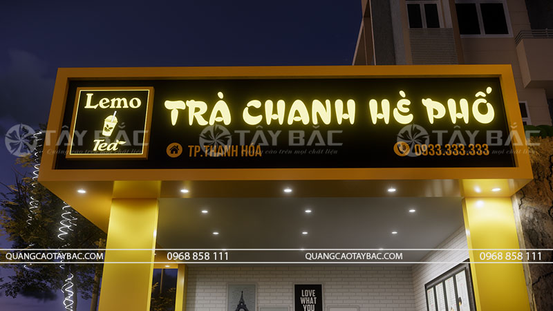 Biển hiệu trà chanh hè phố-Món ngon đường phố.