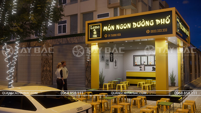 Biển hiệu trà chanh hè phố-Món ngon đường phố.