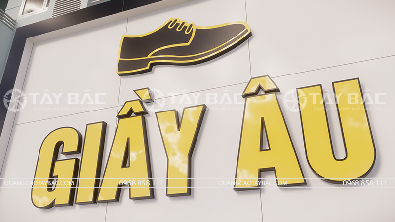 Biển quảng cáo shop Giầy Âu