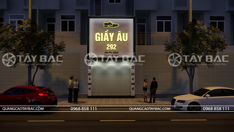 Biển quảng cáo shop Giầy Âu