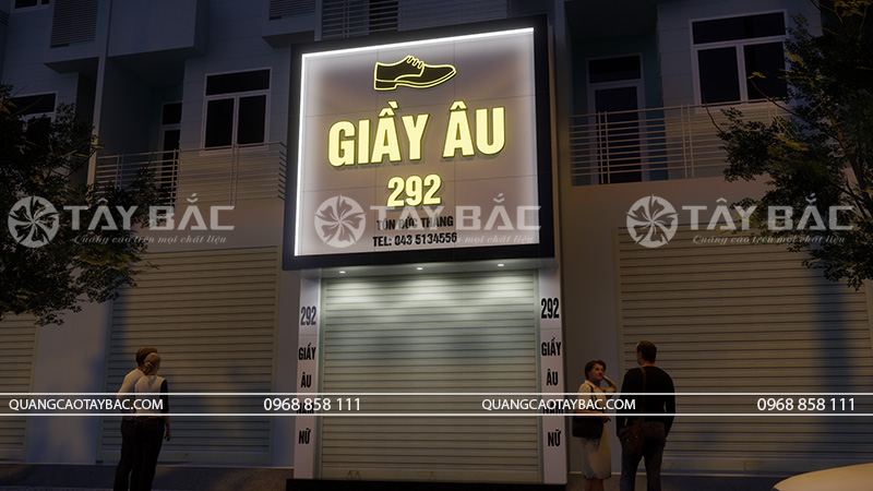 Biển quảng cáo shop Giầy Âu